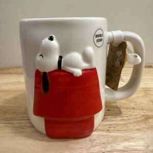 Rae Dunn Snoopy Red and White Mug